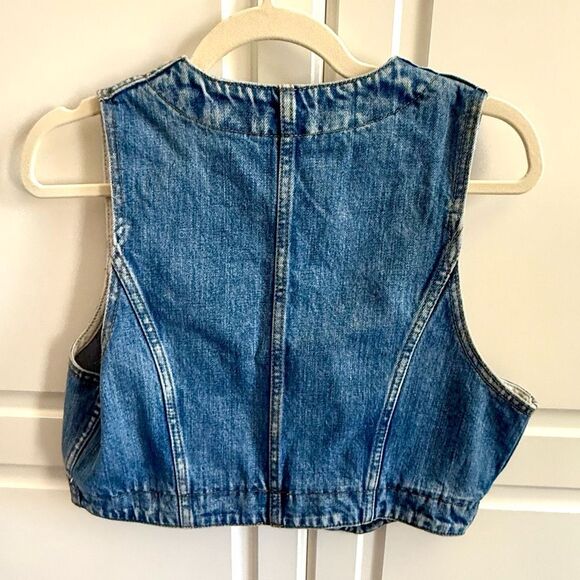 NWT RE/DONE Micro Trucker Cotton denim Vest. Size L - Picture 8 of 10